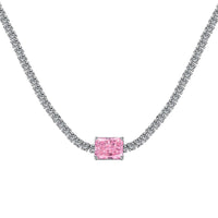 [Aethel]2.0 carat Ornate Emerald Cut Necklace