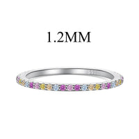 [Aethel]Ornate Colorful Round Cut Tennis Ring