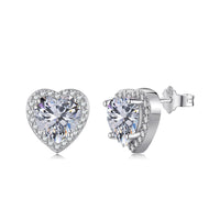 [Aethel]Sparkling Heart Shape Lover Earrings