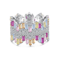 [Aethel]Luxurious Colorful Radiant Cut Daily Ring