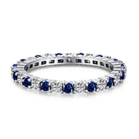 [Aethel]Exquisite Colorful Round Cut Tennis Ring