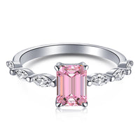 [Aethel]1.0 Carat Dainty Resplendent Radiant Cut Daily Ring