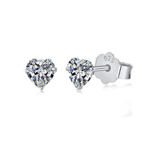 [Aethel]Sparkling Heart Shaped Simple Earrings