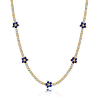 [Aethel]Luxurious Colorful Flower Tennis Necklace