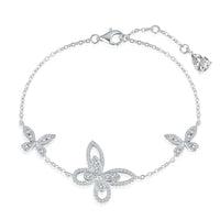 [Aethel]Delicate Butterfly Pendant Bracelet