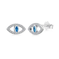 [Aethel]Blue Devil Eyes Hollow Stud Earrings