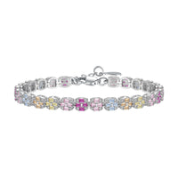 [Aethel]Delicate Colorful Emerald Cut Daily Bracelet