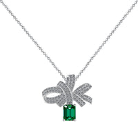 [Aethel]Luxurious Flower Shape Emerald Cut Necklace