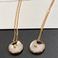 [Aethel]AMULETTE ROSE GOLD MOP NECKLACE
