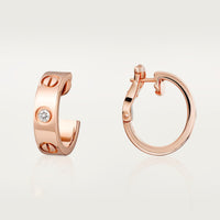 [Aethel] LOVE EARRINGS 5.7MM 2 DIAMONDS
