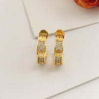 [Aethel] LOVE 5.5MM DIAMOND PAVED EARRINGS