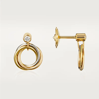 [Aethel] TRINITY ON DIAMOND  EARRINGS