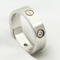 [Aethel]LOVE RING 5.5MM 3 DIAMONDS SILVER