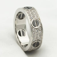 [Aethel]LOVE RING 5.5MM DIAMONDS PAVED CERAMIC