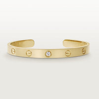 [Aethel] LOVE BRACELET 6.1MM 1 DIAMOND OPEN CUFF