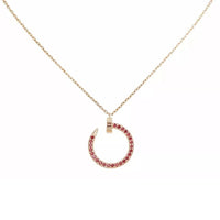 [Aethel] JUSTE NECKLACE RED FULL DIAMONDS