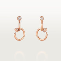 [Aethel] JUSTE HALF DIAMOND DOUBLE EARRINGS