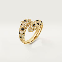 [Aethel] PANTHERE DOUBLE HEADED FULL DIAMOND  RING