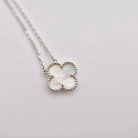 [Aethel]CLOVER  15MM WHITE MOTHER-OF-PEARL SILVER