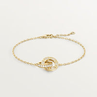[Aethel] LOVE DOUBLE RING FULL DIAMOND BRACELET