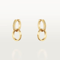 [Aethel] LOVE 3.3MM DANGLE HALF DIAMOND EARRINGS